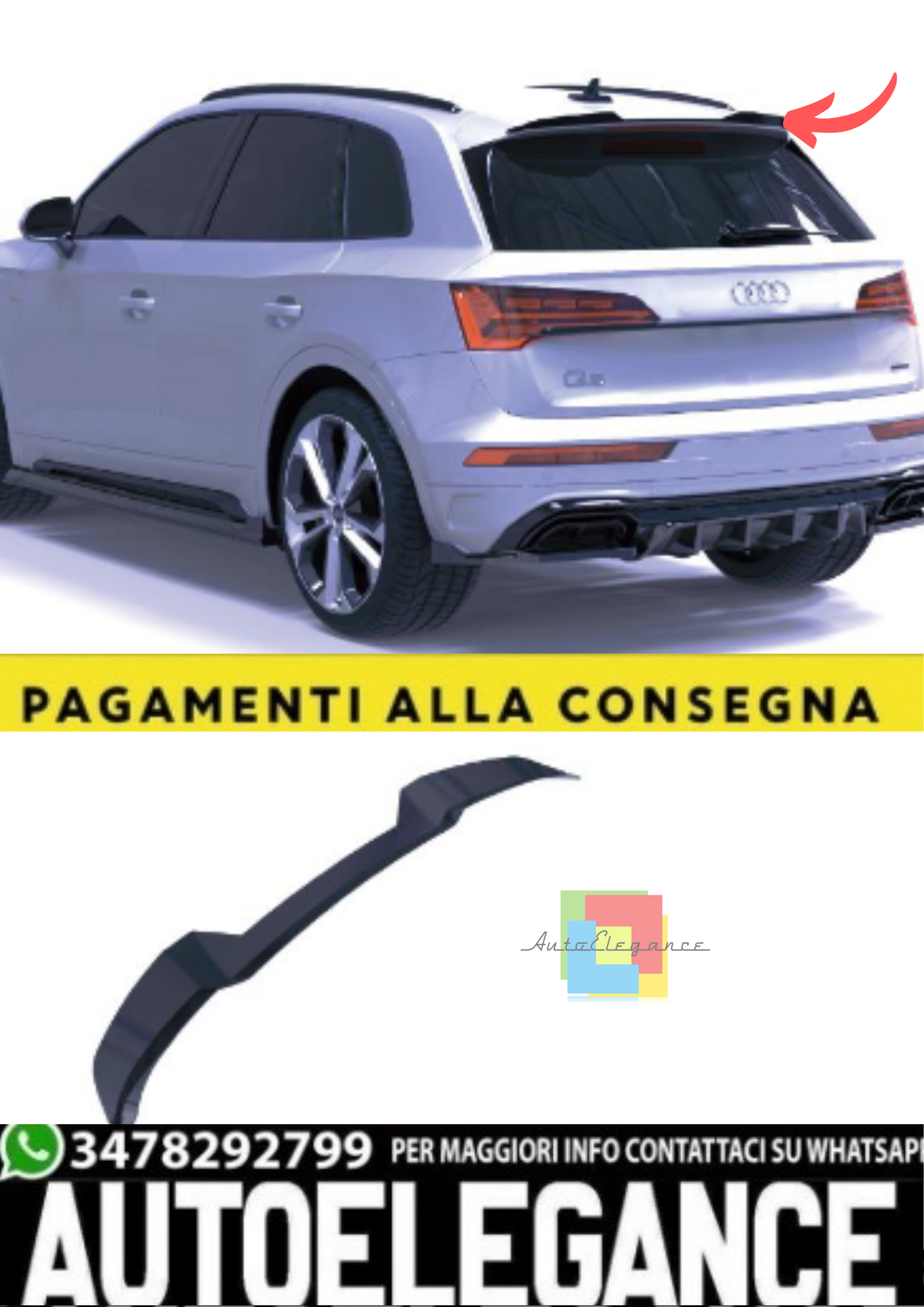 💫Spoiler Posteriore per Audi SQ5 / Q5 S-Line Sportback Mk2 Facelift 💫