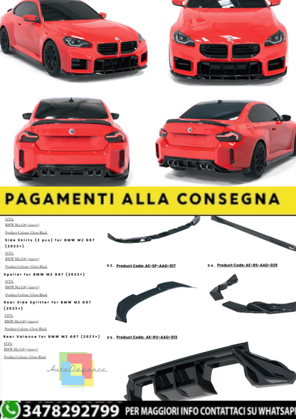 💫Body Kit Sportivo per BMW M2 G87 (2023+) – Nero Lucido – Look Aggressivo  💫
