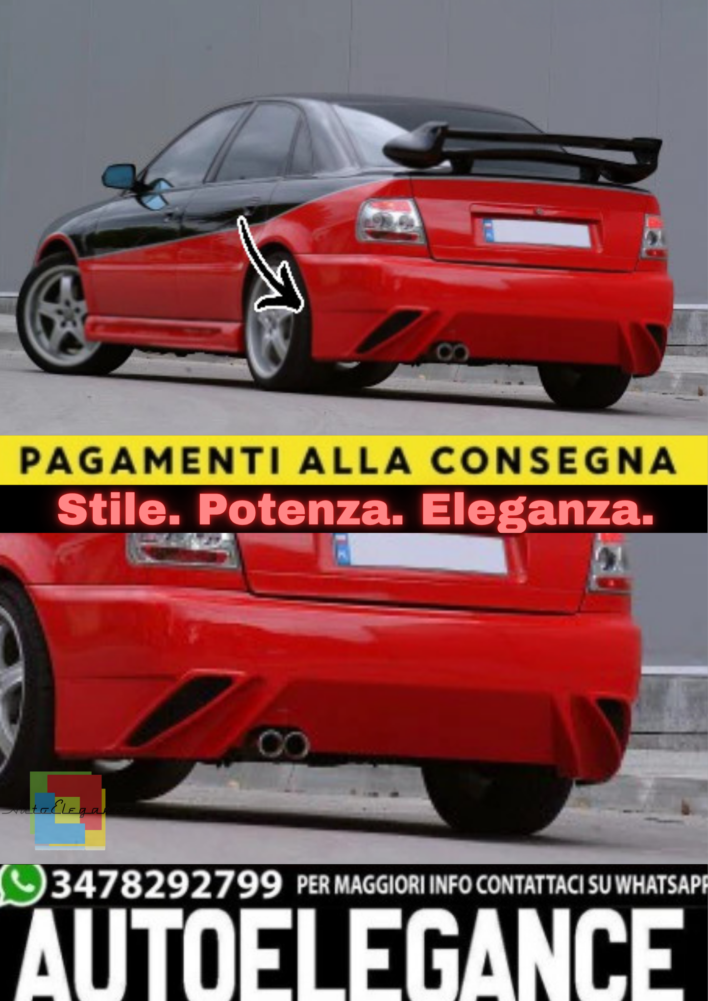 🔥 Paraurti Posteriore per Audi A4 B5 (8D) – 1994–2001🔥