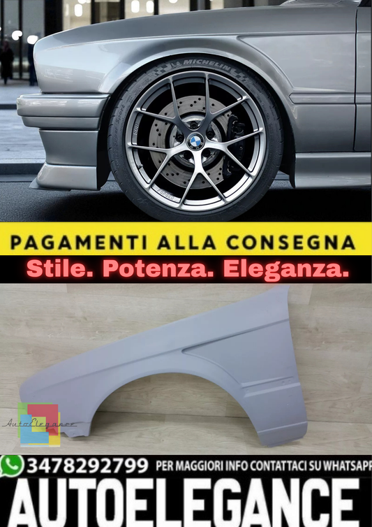 💫Set Parafanghi Anteriori Sinistro +Destro in Vetroresina per BMW Serie 3 E30💫