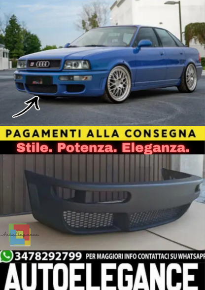 🔥Paraurti Anteriore Stile RS2 + Grembiule Inferiore per Audi 80 B4 (1991–1996🔥
