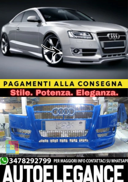 🔥Paraurti Anteriore in ABS per Audi A5 – Look Originale o Sportivo a Scelta🔥