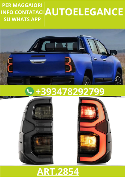🔥ART.2854 Fanali Posteriori a LED Fumé con Animazione Start-Up – Toyota Hilux🔥