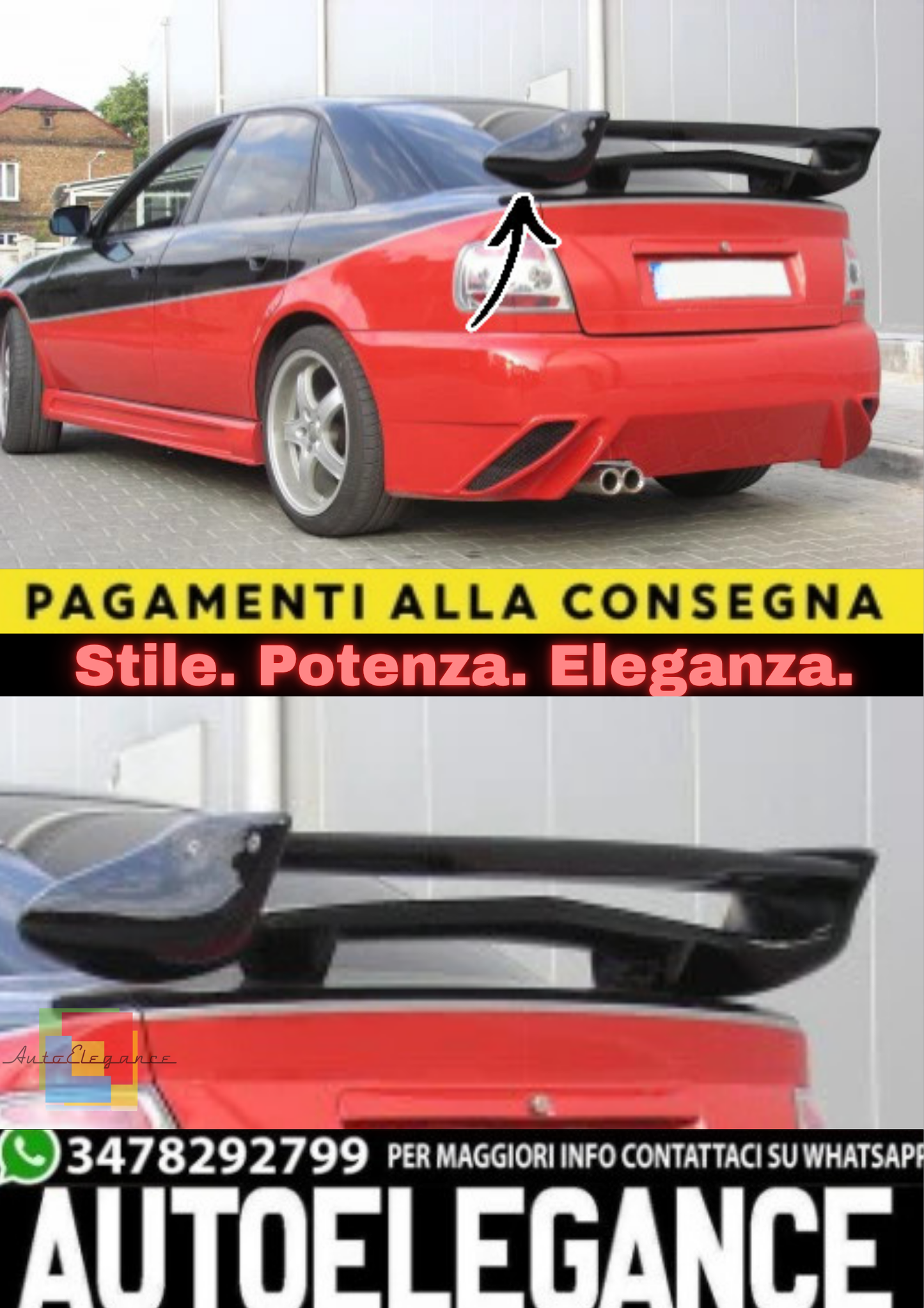 🔥Spoiler Posteriore per Bagagliaio Audi A4 B5 (8D) 1994–2001🔥