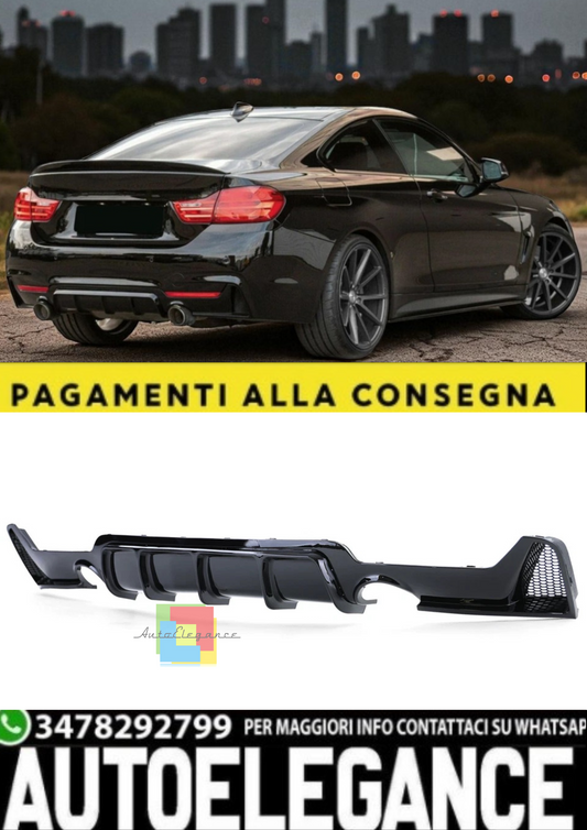 💫Diffusore Posteriore Performance Nero Lucido – BMW Serie 4 F32 (2013–2020)💫