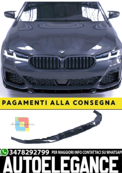 💫Splitter Anteriore per BMW Serie 5 G30 Facelift M-Pack (2020–2023) – Nero 💫