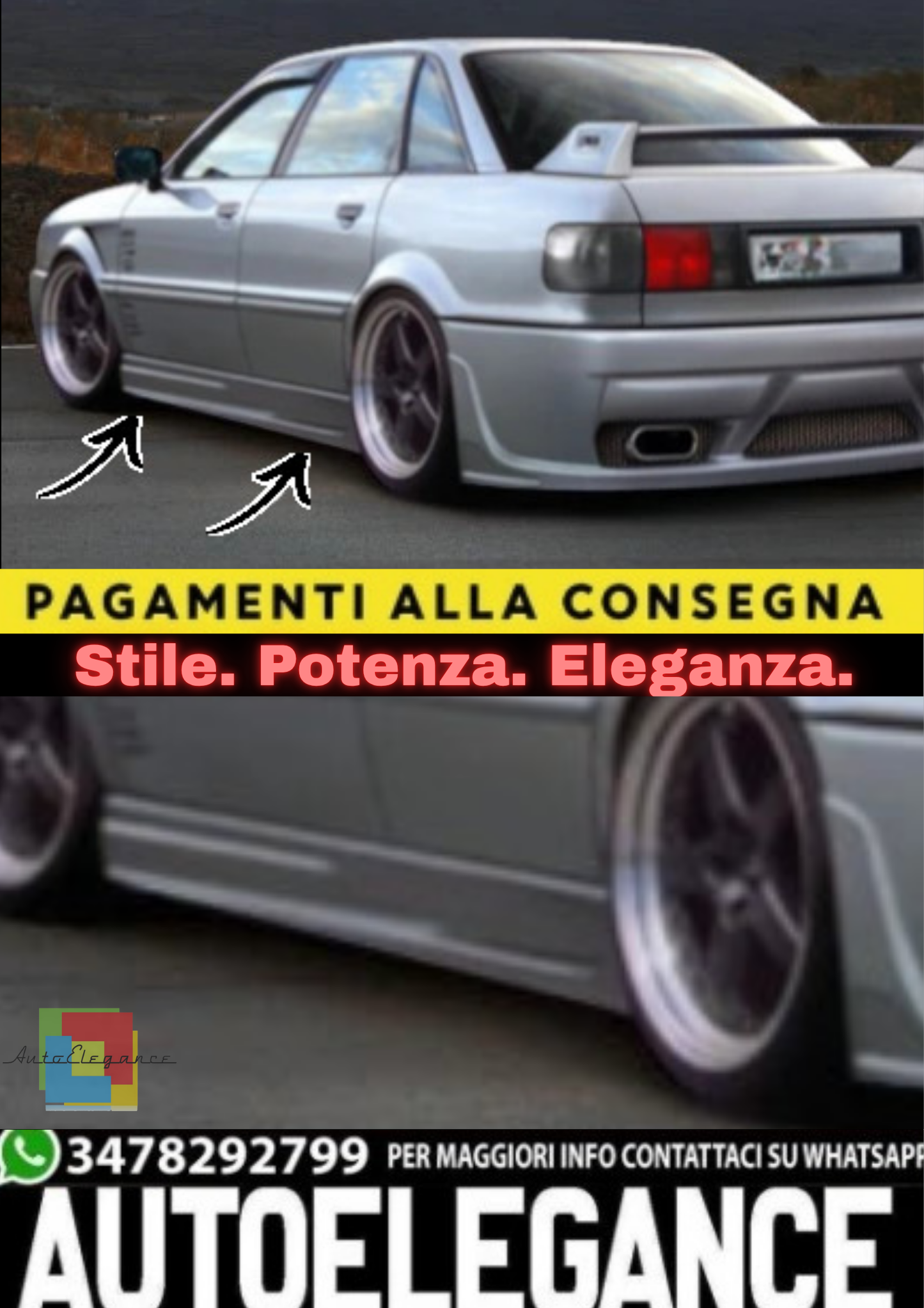 🔥Minigonne Laterali per Audi 80 (B3 / B4)🔥