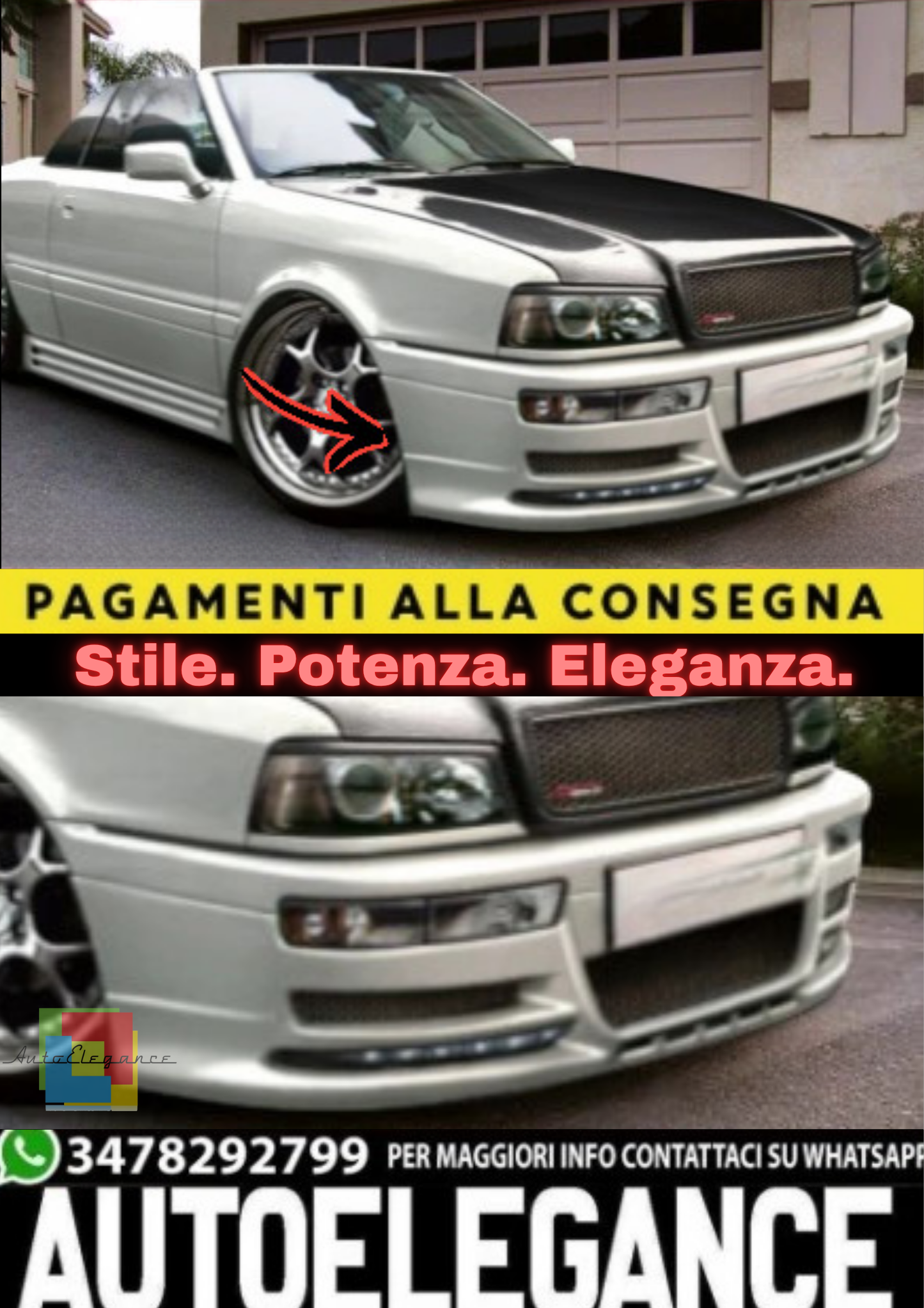 🔥Paraurti Anteriore adatto per Audi 80 B3 / B4🔥