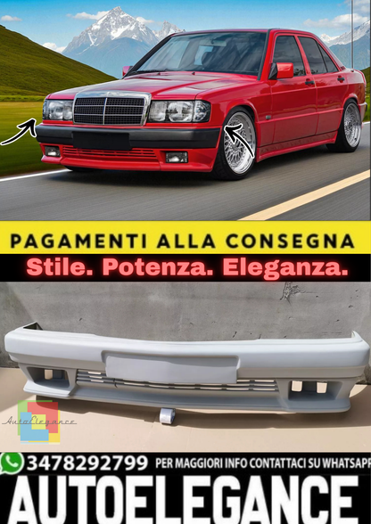 💫 Paraurti Anteriore Look AMG per Mercedes 190 (W201) – Sportivo Classico 💫