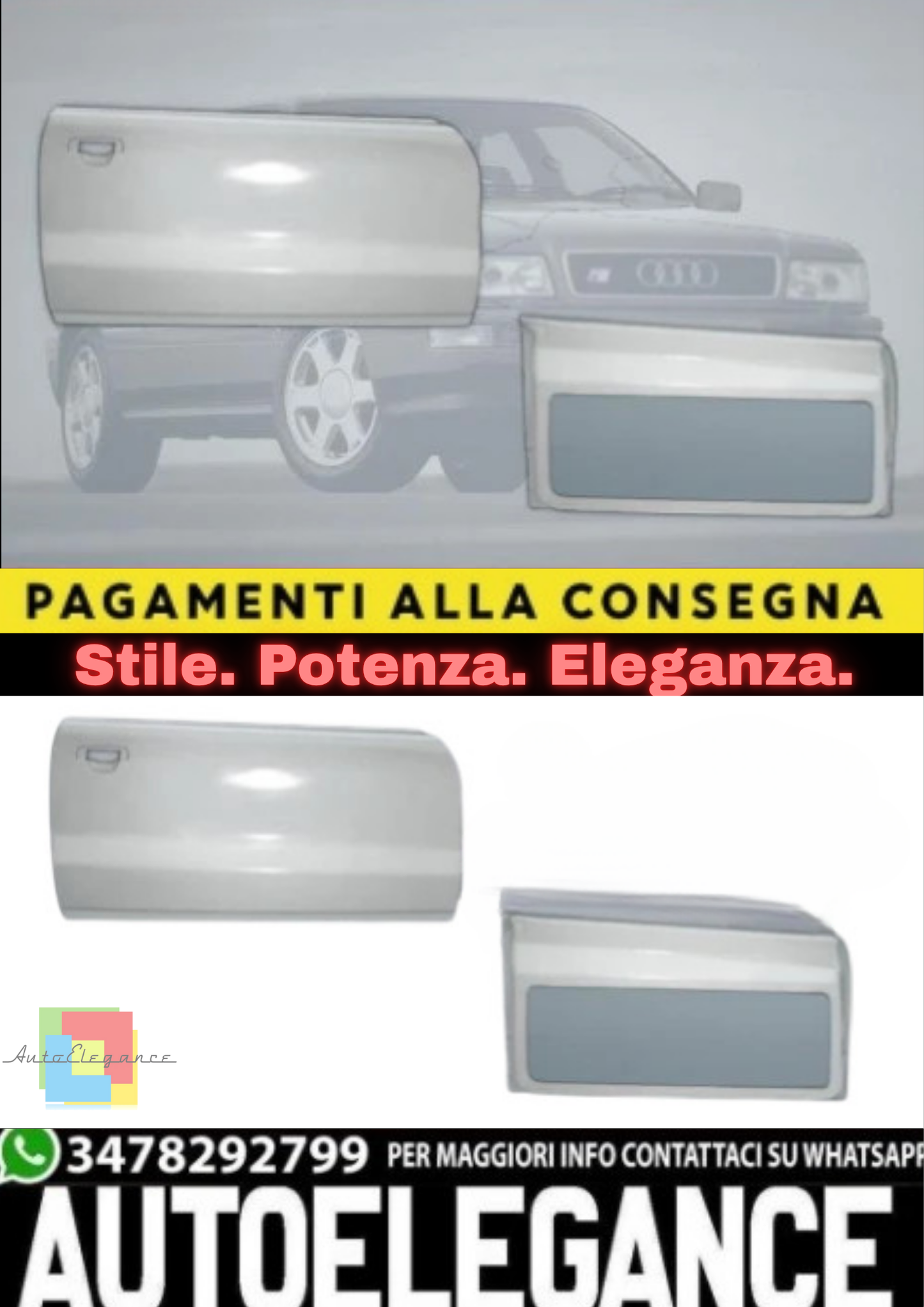 🔥Portiera Destra per Audi 80 Coupé (B3/B4)🔥
