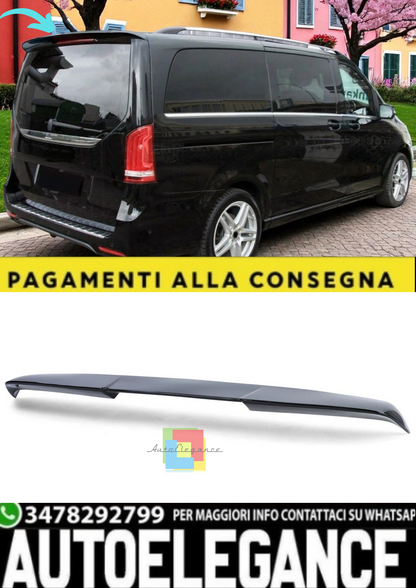💫Spoiler Posteriore Tetto Sport Nero Lucido con ABE per Mercedes V /Vito W447💫