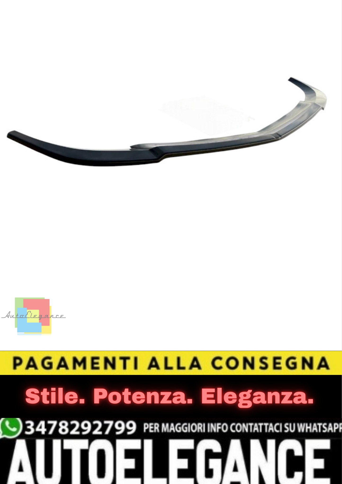 🔥Splitter Anteriore in ABS Nero per Mercedes Classe C W204 AMG-Line🔥