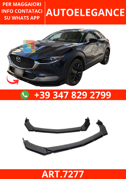💫ART.7277 5 pezzi Splitter Anteriore in ABS adatto per Mazda CX-30 2019+💫