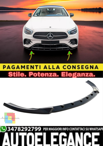🔥Sdoppiatore Anteriore V2 in ABS Nero Lucido per Mercedes E53 AMG W213🔥