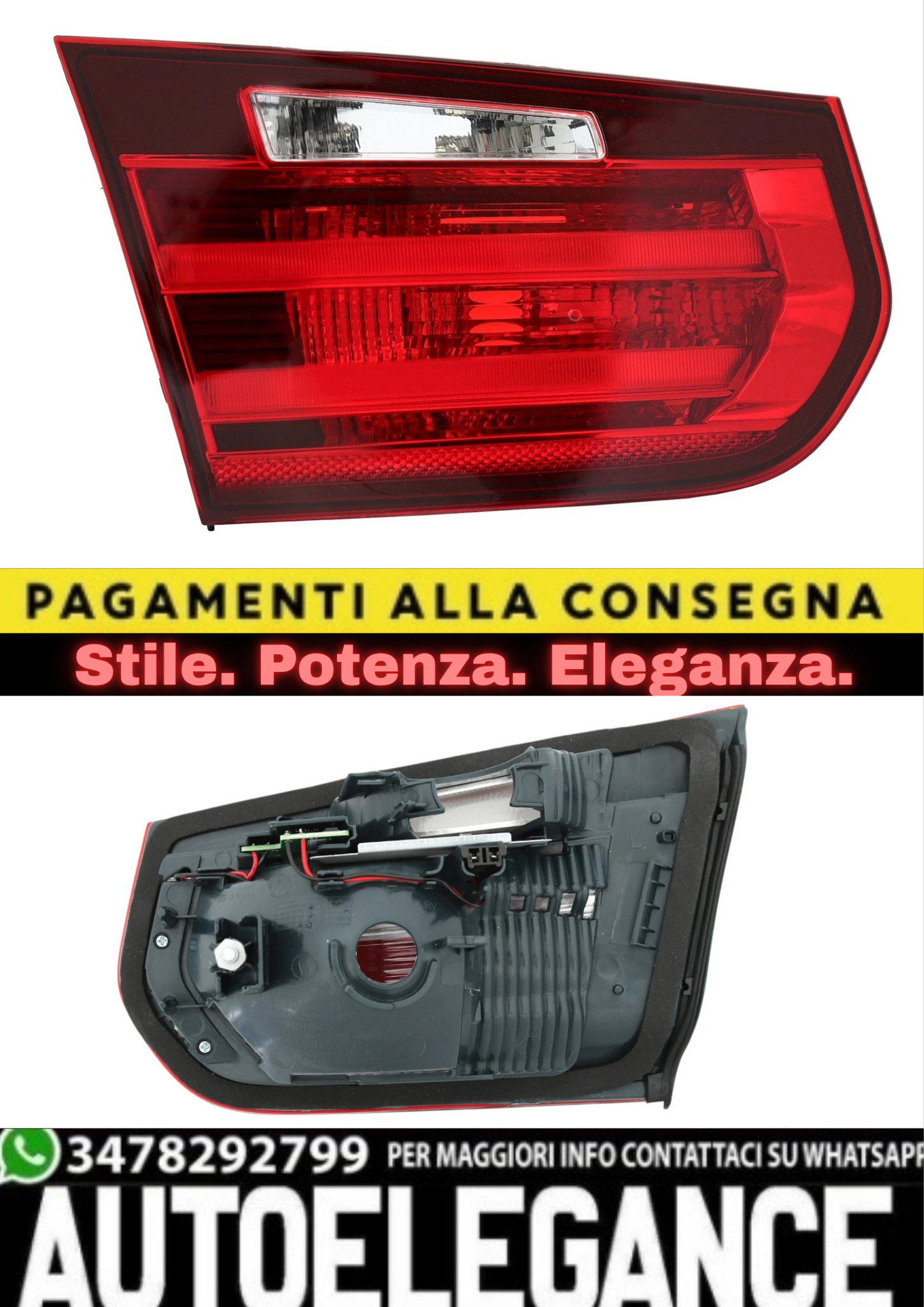 ⭐Fanale Posteriore Interno Sinistro a LED per BMW Serie 3 F30 (2011–2015)⭐