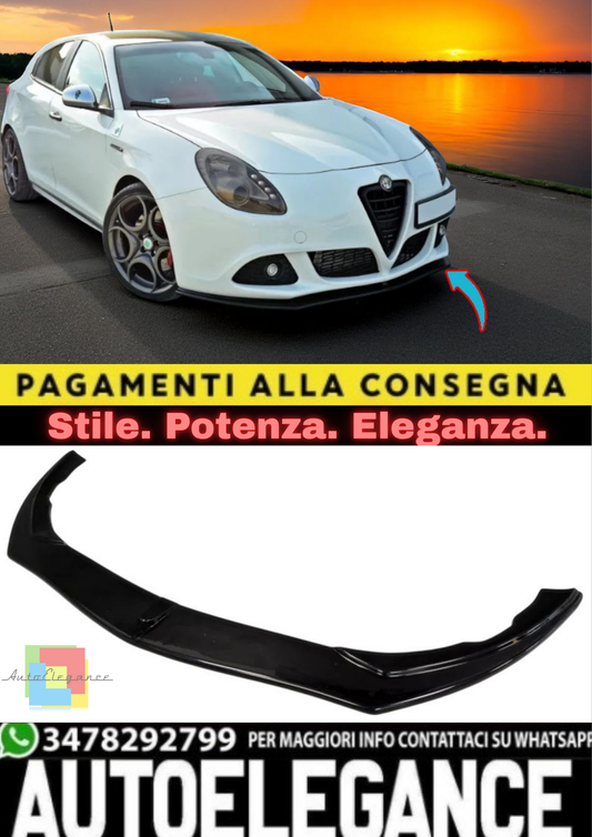 🔥Splitter Anteriore in ABS Nero Lucido per Alfa Romeo Giulietta 🔥