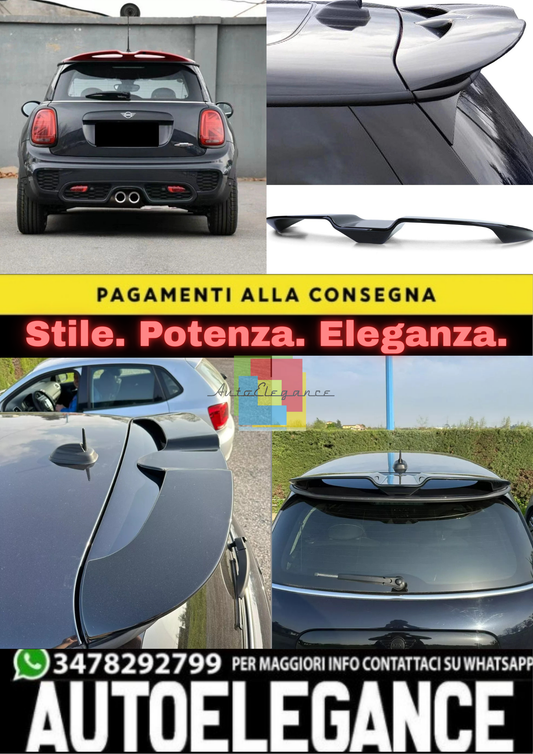 💥SPOILER TETTO NERO LUCIDO PER MINI COOPER F55 F56 LOOK JCW 2013+💥