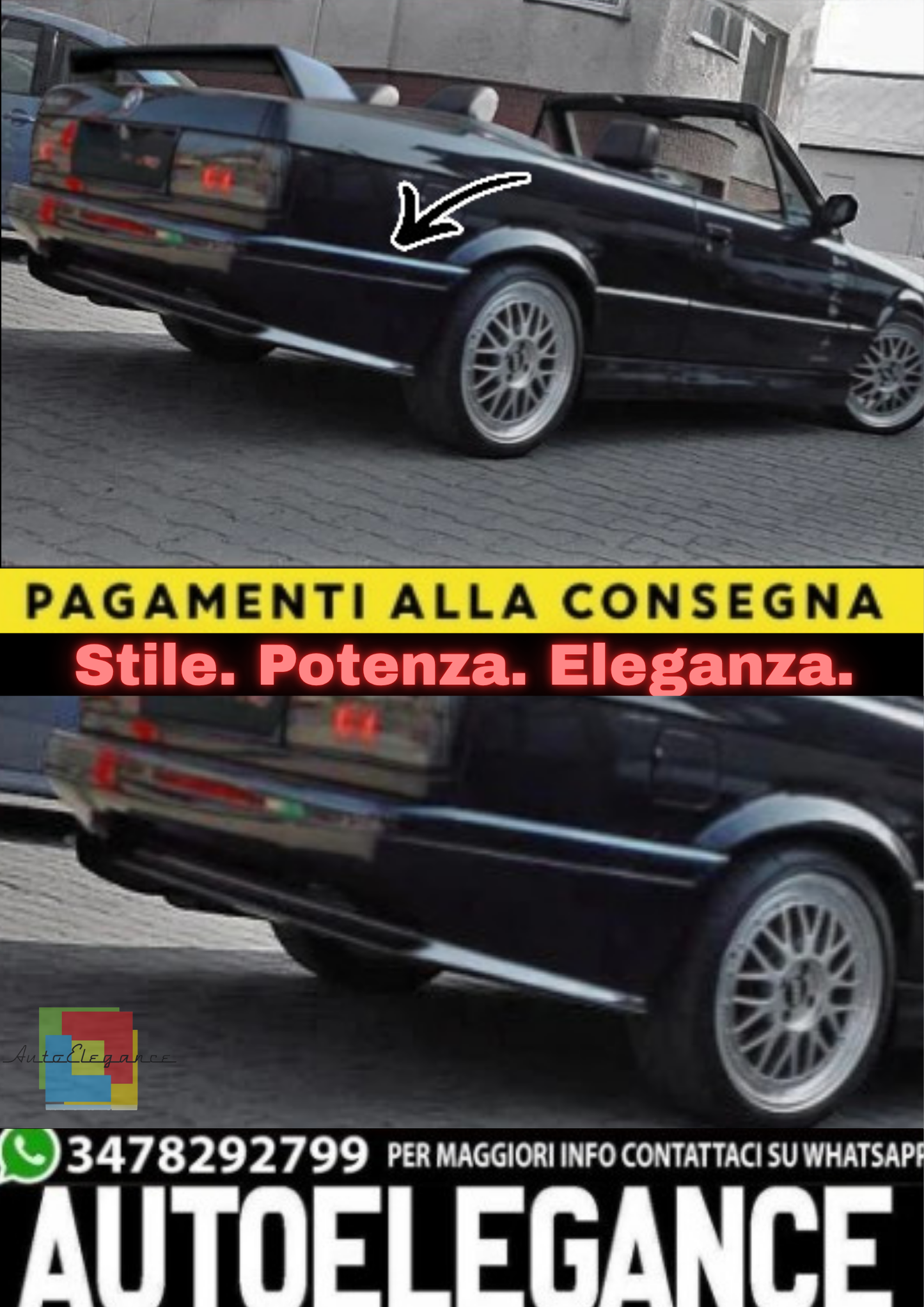 🔥Paraurti Posteriore per BMW Serie 3 E30 (1982–1994)🔥