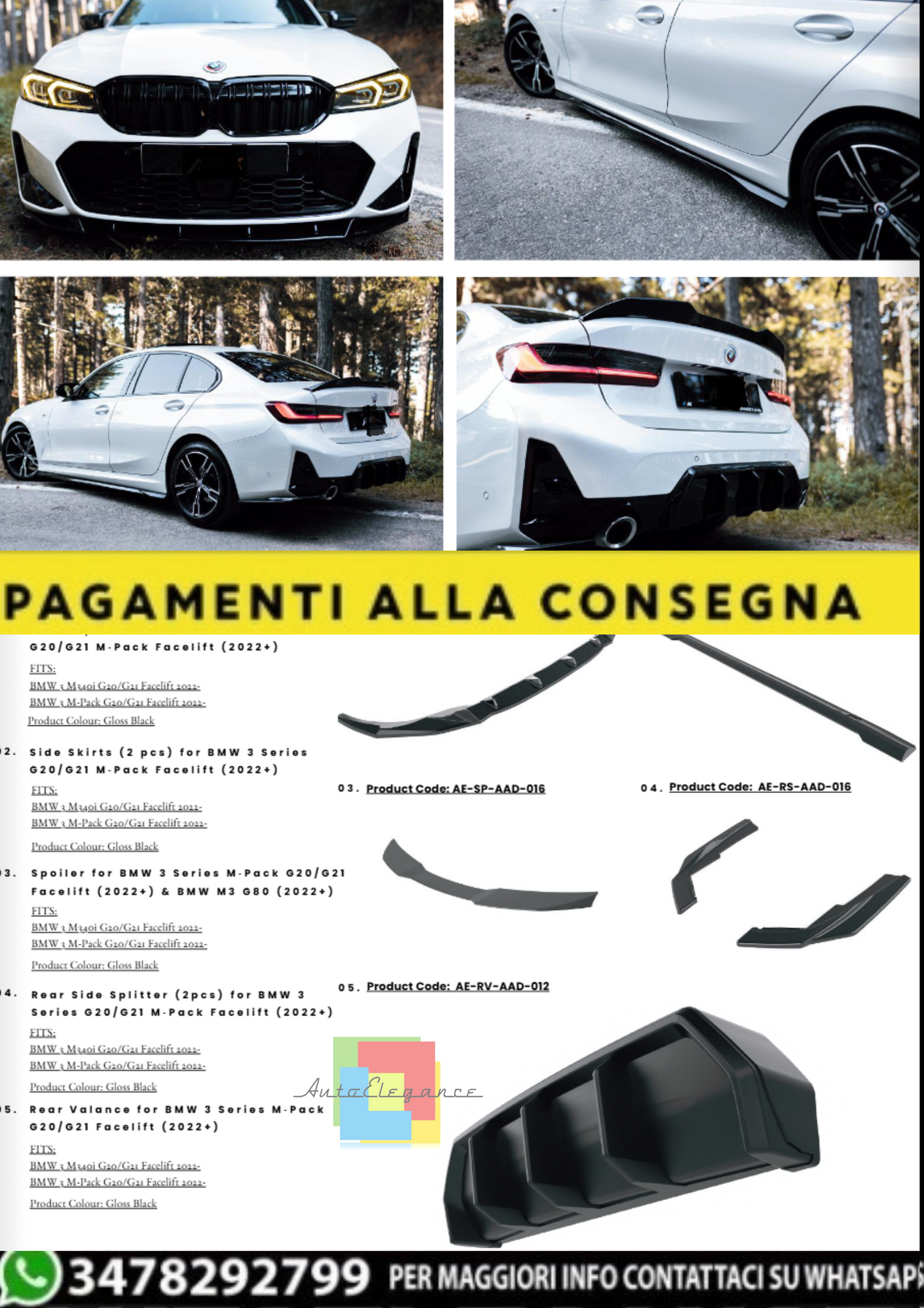 💫Bodykit per BMW 3 Series G20/G21 M-Pack Facelift (2022+)💫