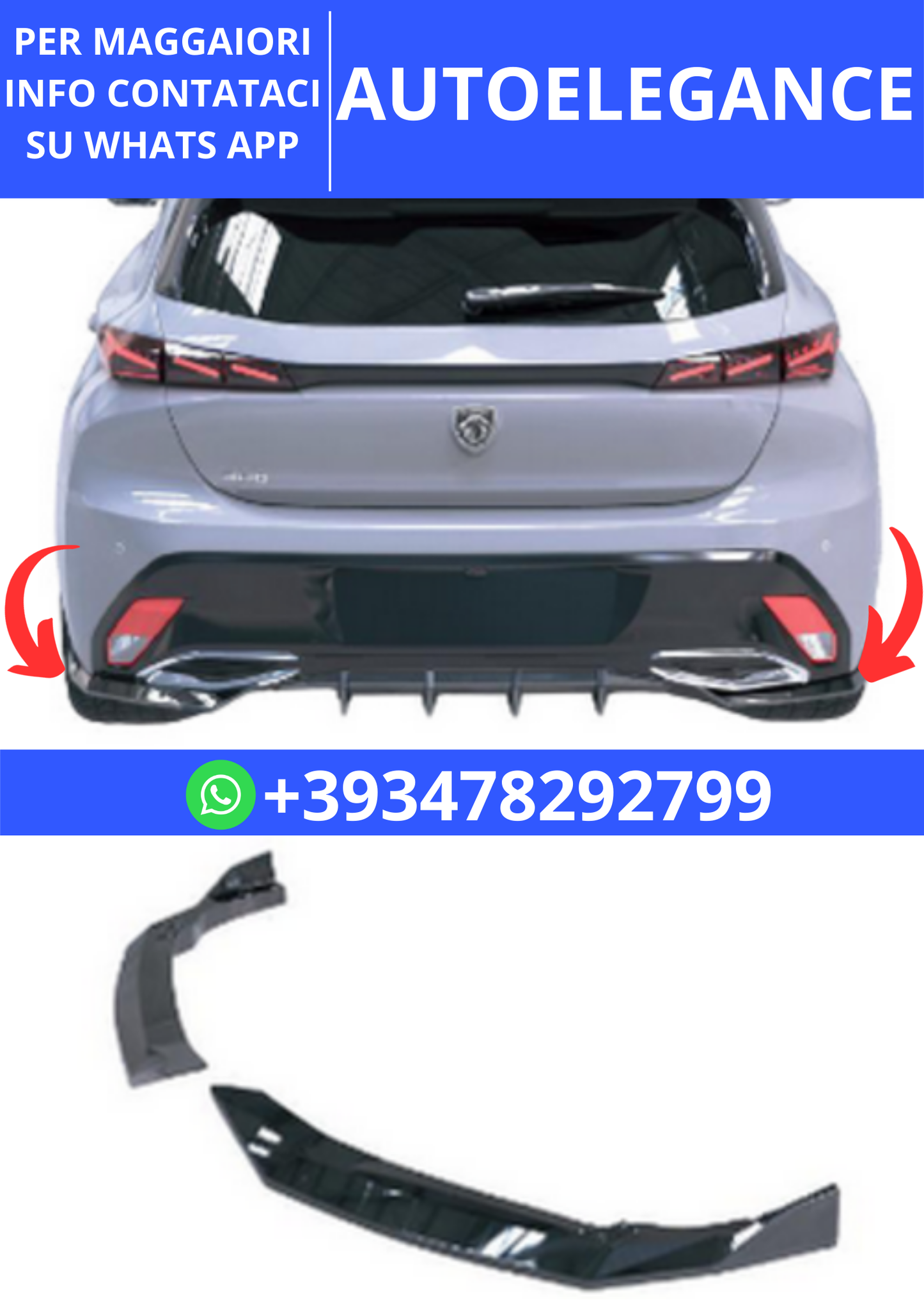💫ART.2401 FLAP PEUGEOT 308 GT HATCHBACK MK3 2021💫