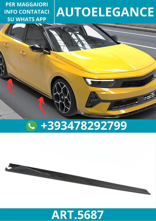 5687⭐sotto Minigonne laterali adatte per Opel Astra L (2020+)⭐