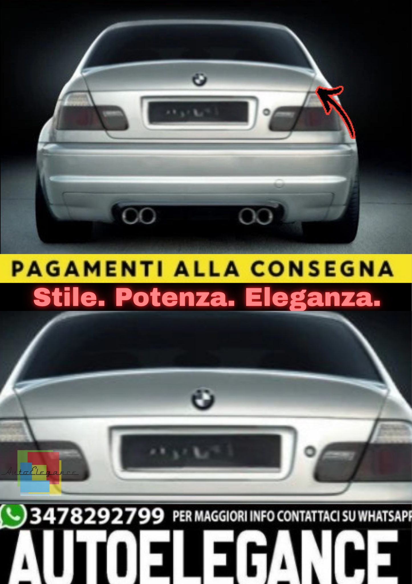 🔥Spoiler Bagagliaio per BMW Serie 3 E46 (1998–2006)🔥