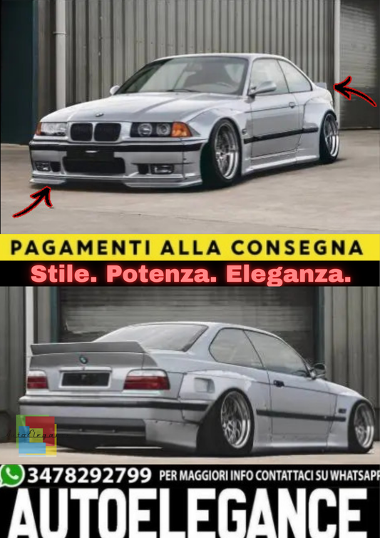 🔥 Body Kit Carrozzeria Larga per BMW Serie 3 E36 Coupé / Cabrio (1992–1999)🔥