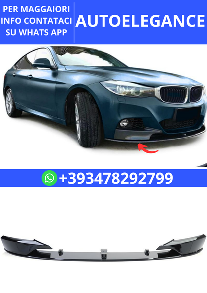 💫Splitter Anteriore Black Gloss adatto per BMW Serie 34 GT F3 da 13💫