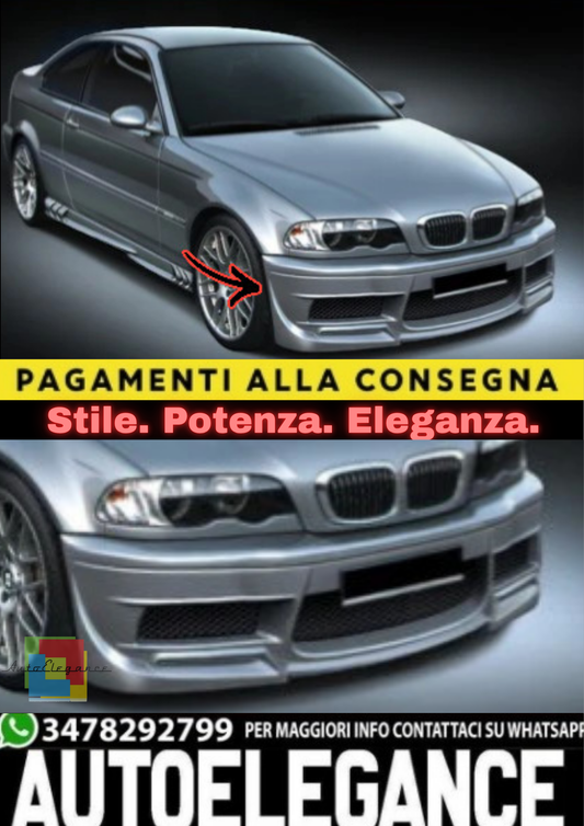 🔥Paraurti Anteriore per BMW Serie 3 E46 (1998–2006)🔥