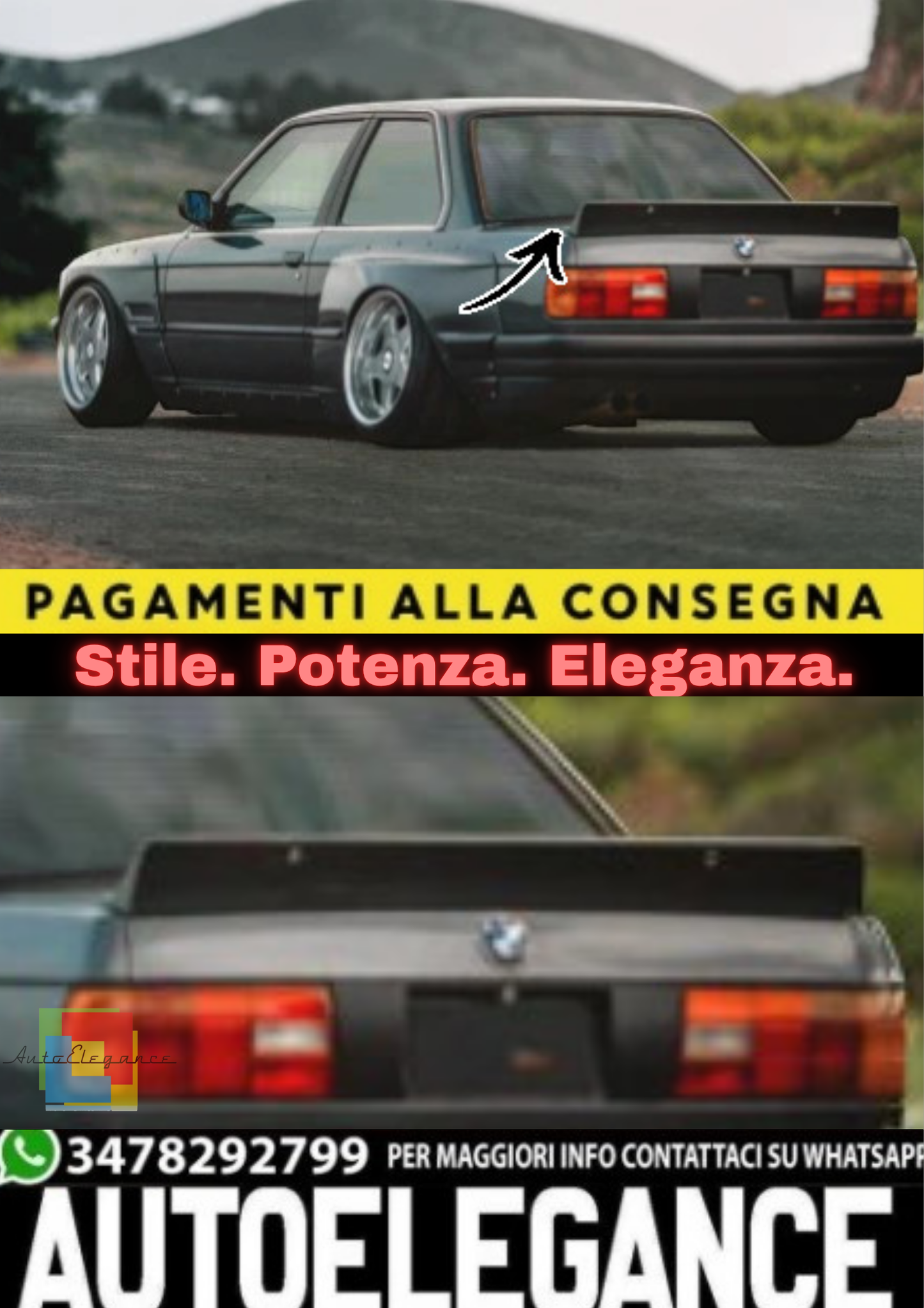 🔥 SPOILER BAGAGLIAIO ADATTO PER BMW E30🔥