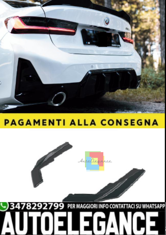 💫Rear Side Splitter (2 pz) per BMW Serie 3 G20/G21 M-Pack Facelift (2022+)💫