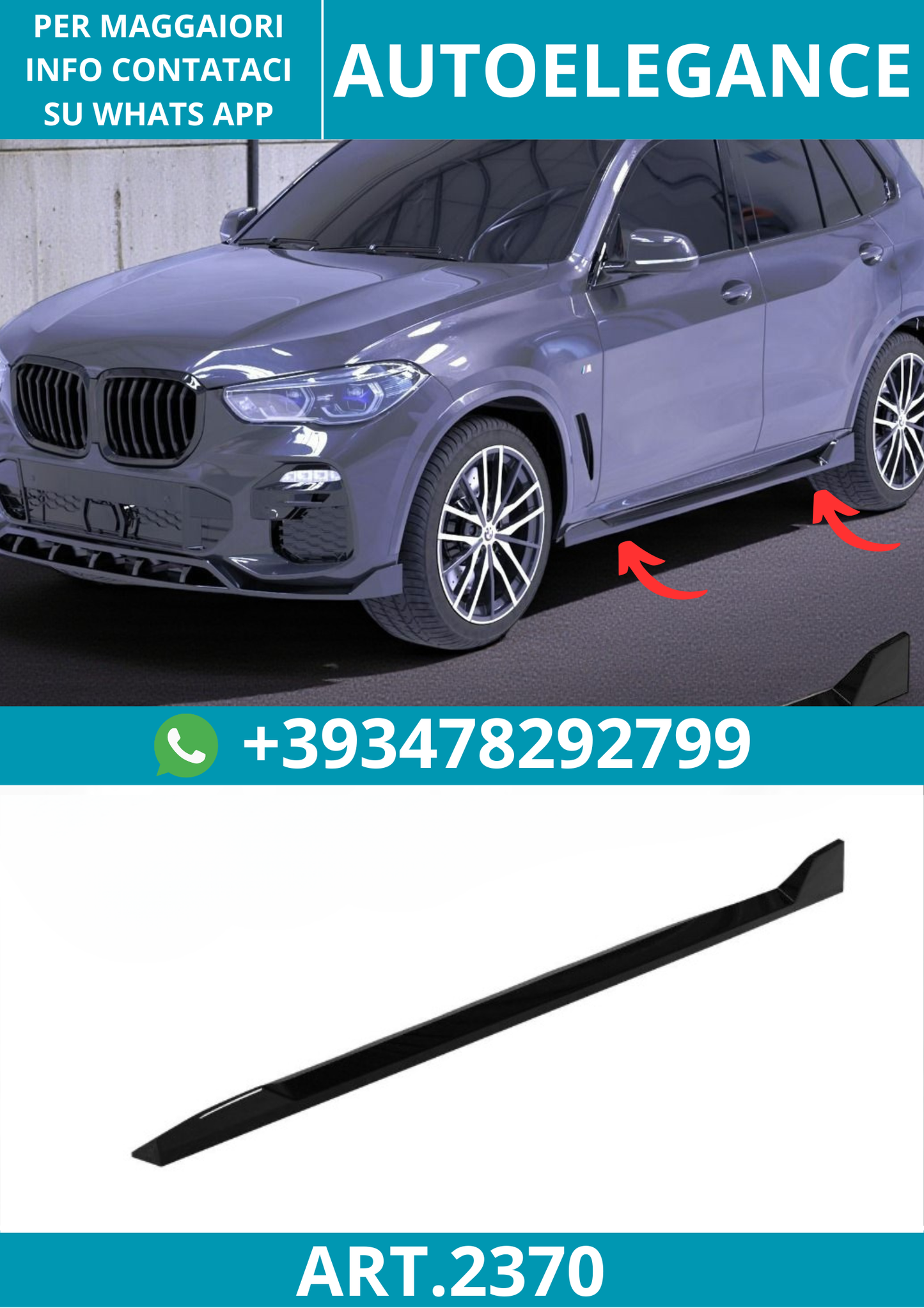 2370⭐Minigonne laterali adatte per BMW X5 M‑Sport G05 (2018–2023)⭐