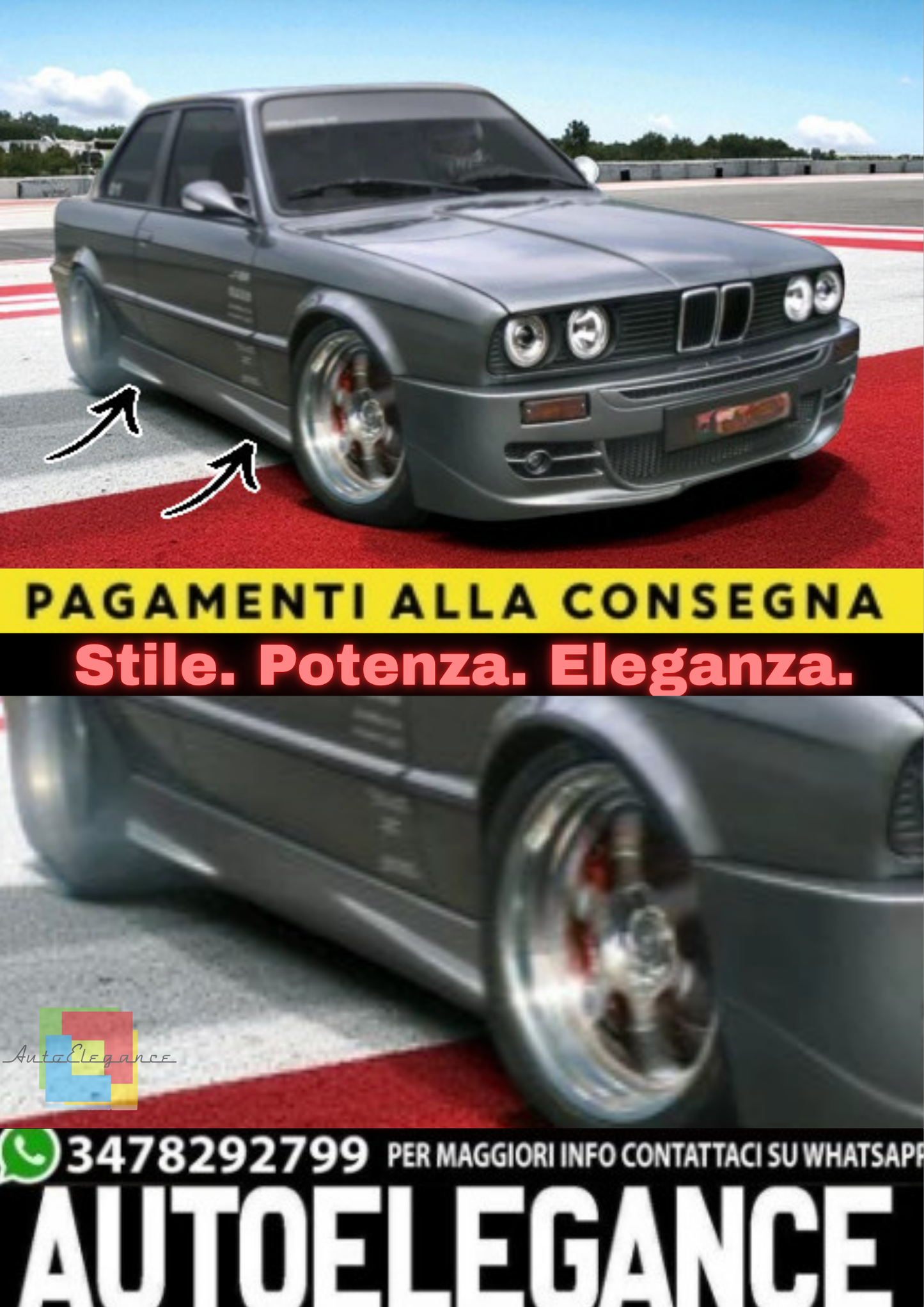 🔥MINIGONNE LATERALI ADATTO PER BMW E30🔥