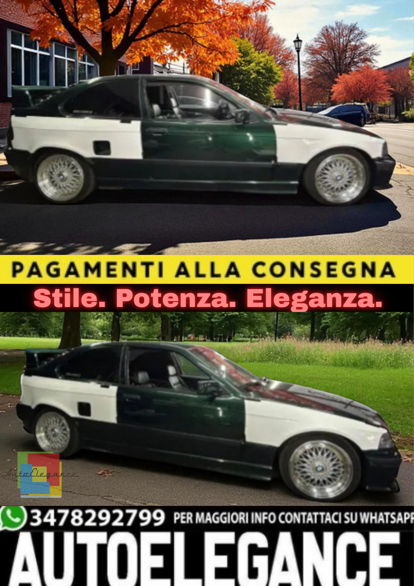 🔥KIT CARROZZERIA WIDEBODY PER BMW SERIE 3 E36 COMPACT🔥