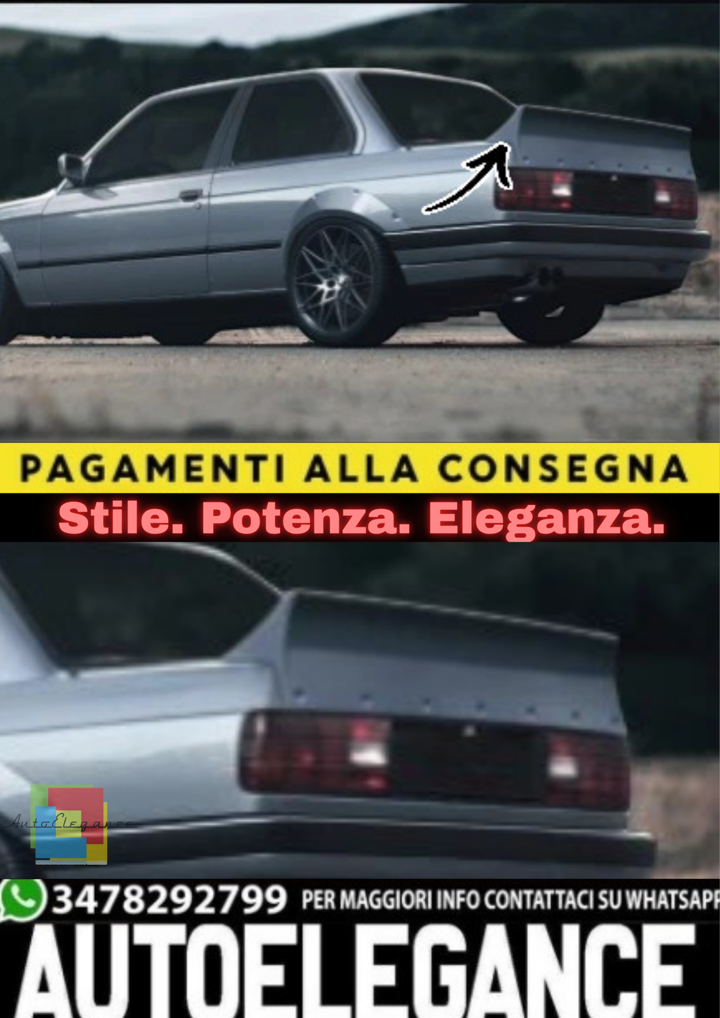 🔥 SPOILER BAGAGLIAIO ADATTO PER BMW E30🔥