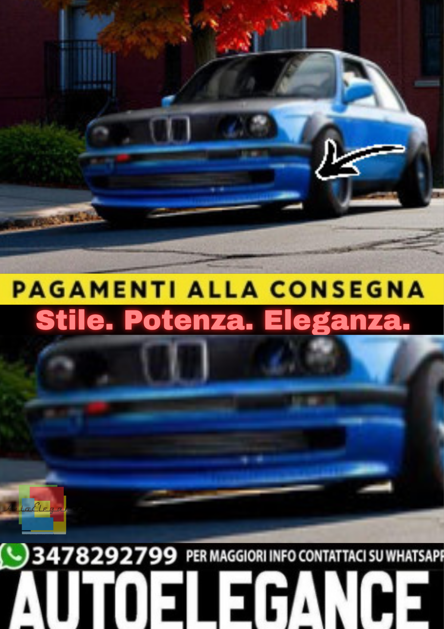 🔥SPLITTER ANTERIORE ADATTO PER BMW E30🔥