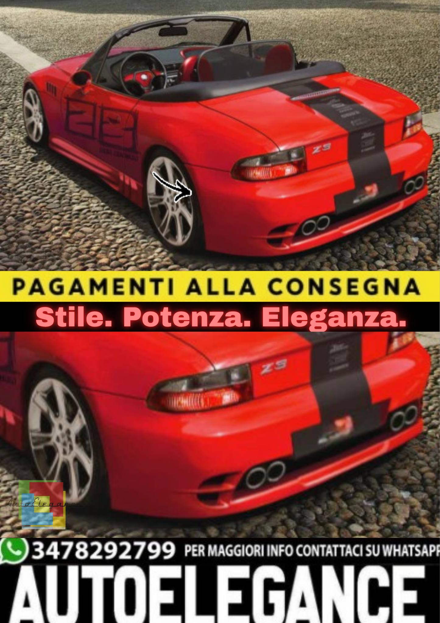 🔥 PARAURTI POSTERIORE PER BMW Z3 (1995–2002)🔥