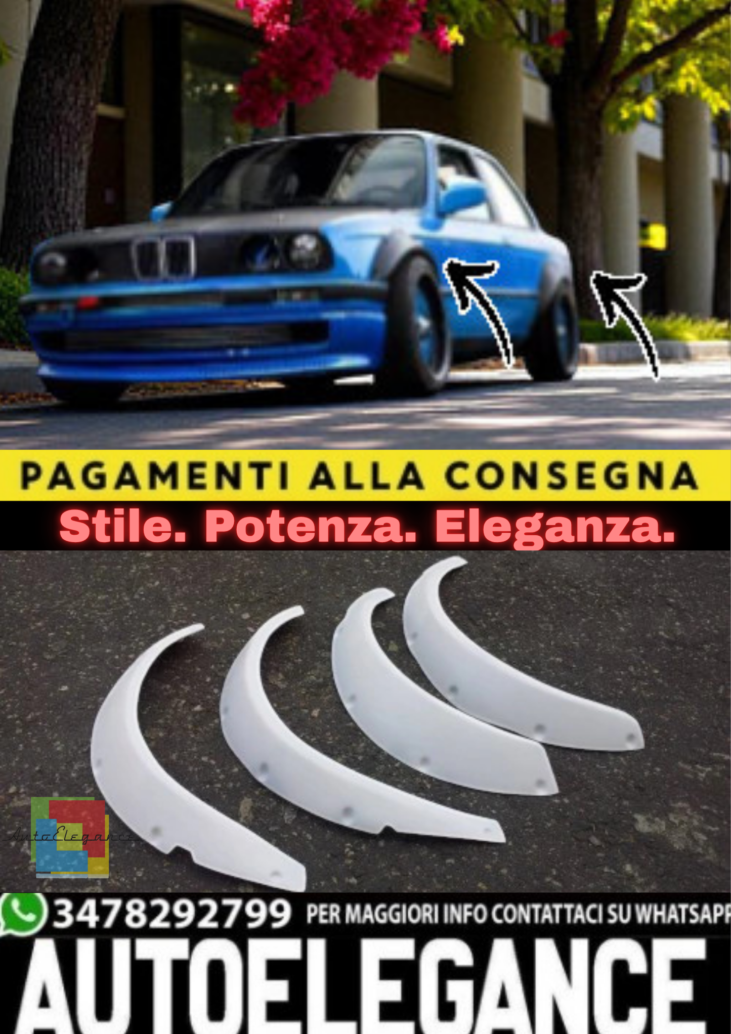 🔥 ESTENSIONI PASSARUOTA ANTERIORI E POSTERIORI PER BMW E30🔥
