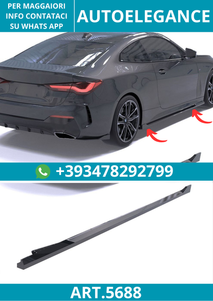 5688⭐Sotto Minigonne adatte per BMW Serie 4 Coupé (G22/G23) M-Pack 20-24⭐