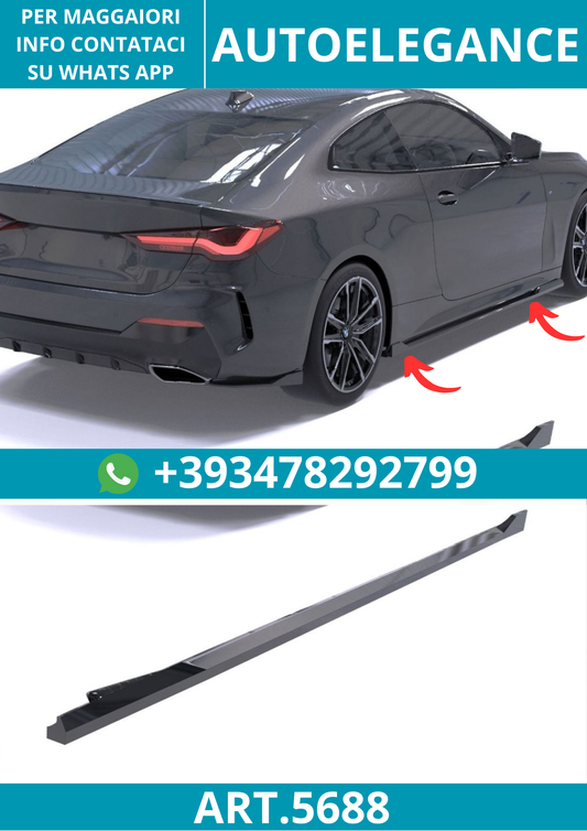 5688⭐Sotto Minigonne adatte per BMW Serie 4 Coupé (G22/G23) M-Pack 20-24⭐