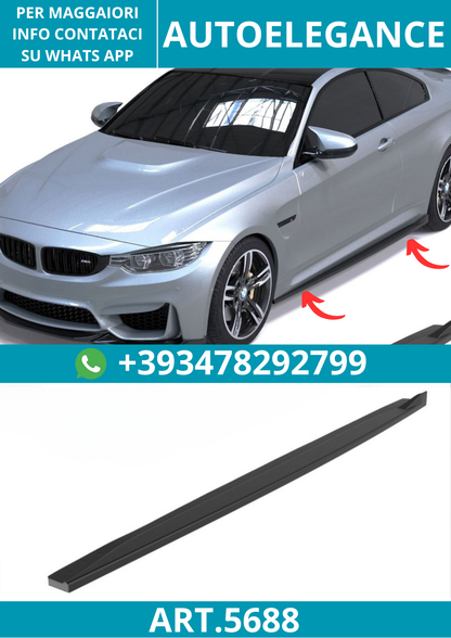 2365 ⭐Sotto Minigonne laterali adatte per BMW Serie 4 M4 F82 (2014–2021)⭐