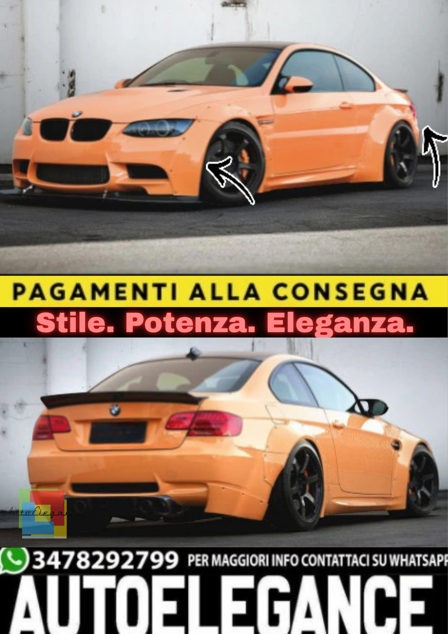 🔥BODYKIT COMPLETO PER BMW SERIE 3 E92 / E93 (2006–2013)🔥