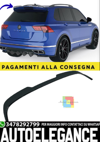 💫Spoiler Cap per VW Tiguan R / R-Line Mk2 Facelift (2020–2024) – Nero Lucido💫