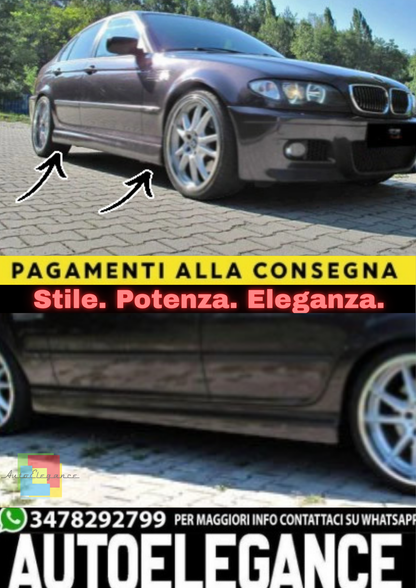 ✨MINIGONNE LATERALI PER BMW SERIE 3 E46 (1998–2006)✨