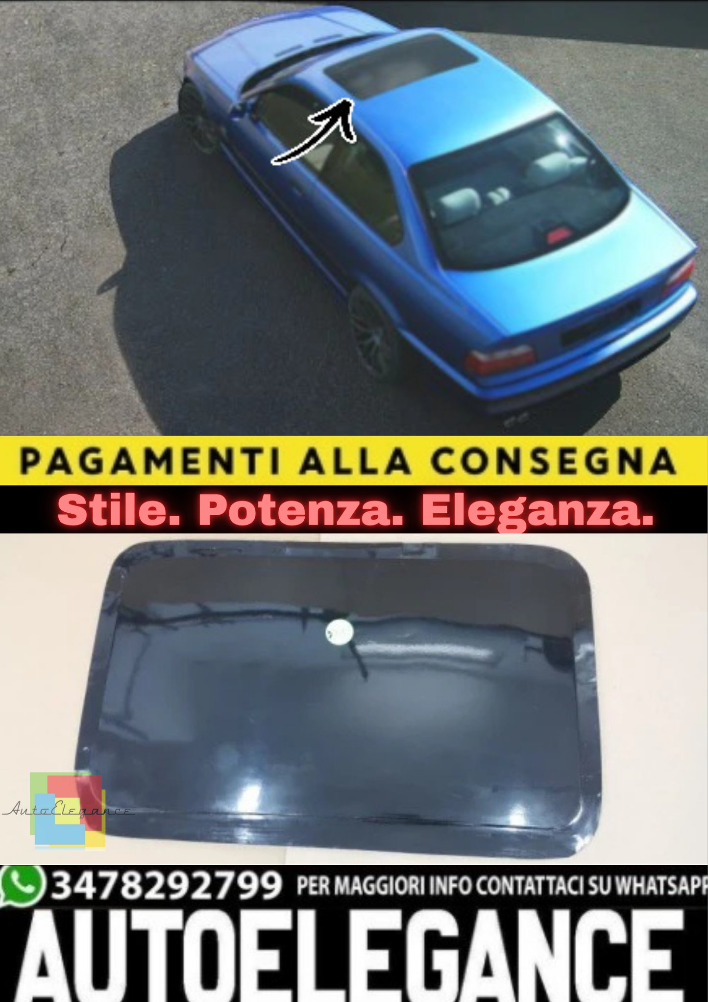 ✨COPERTURA TETTO APRIBILE "DUMMY" PER BMW E36 – IN GRP✨