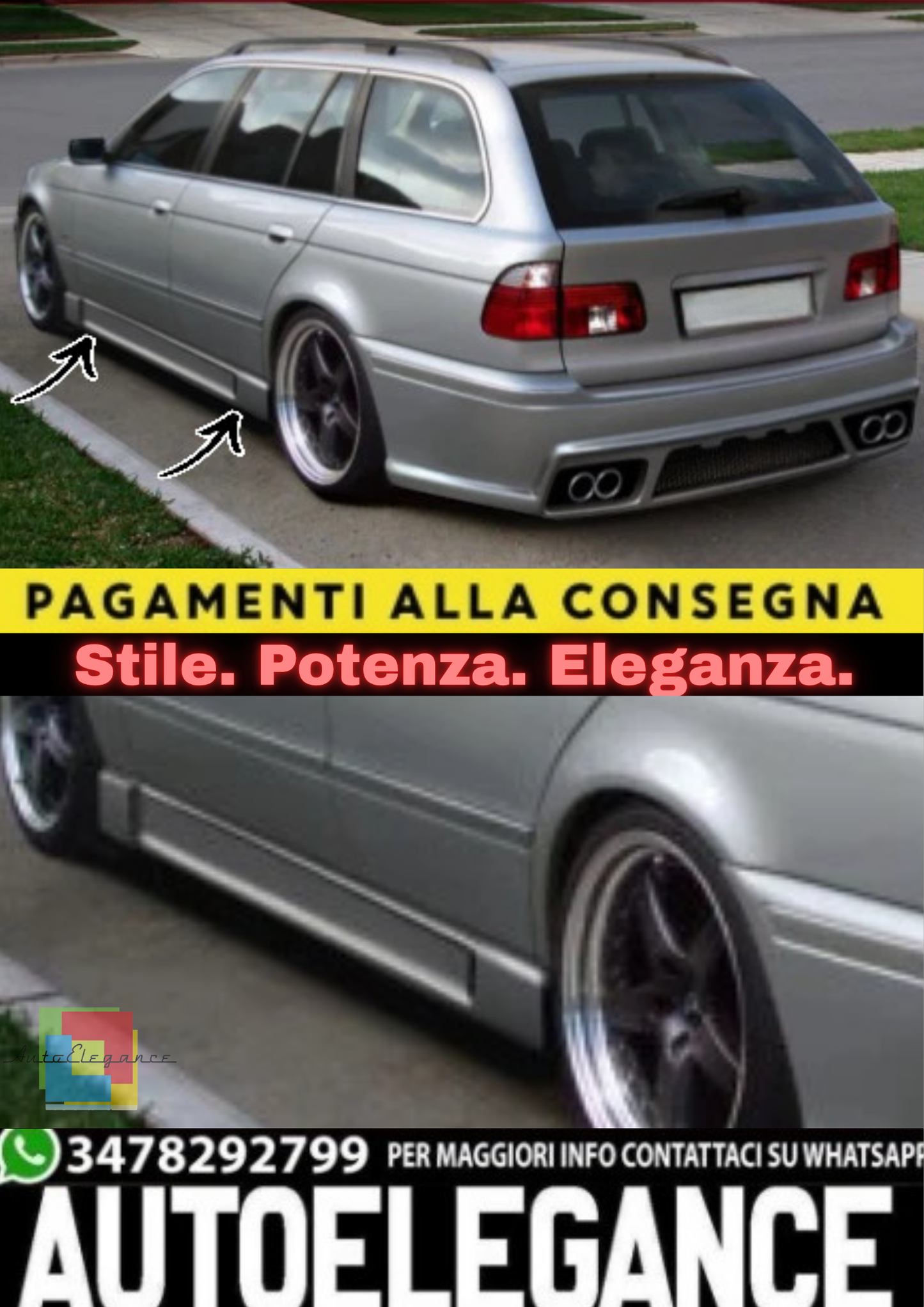 ✨ MINIGONNE LATERALI BMW SERIE 5 E39 (1995–2003)✨