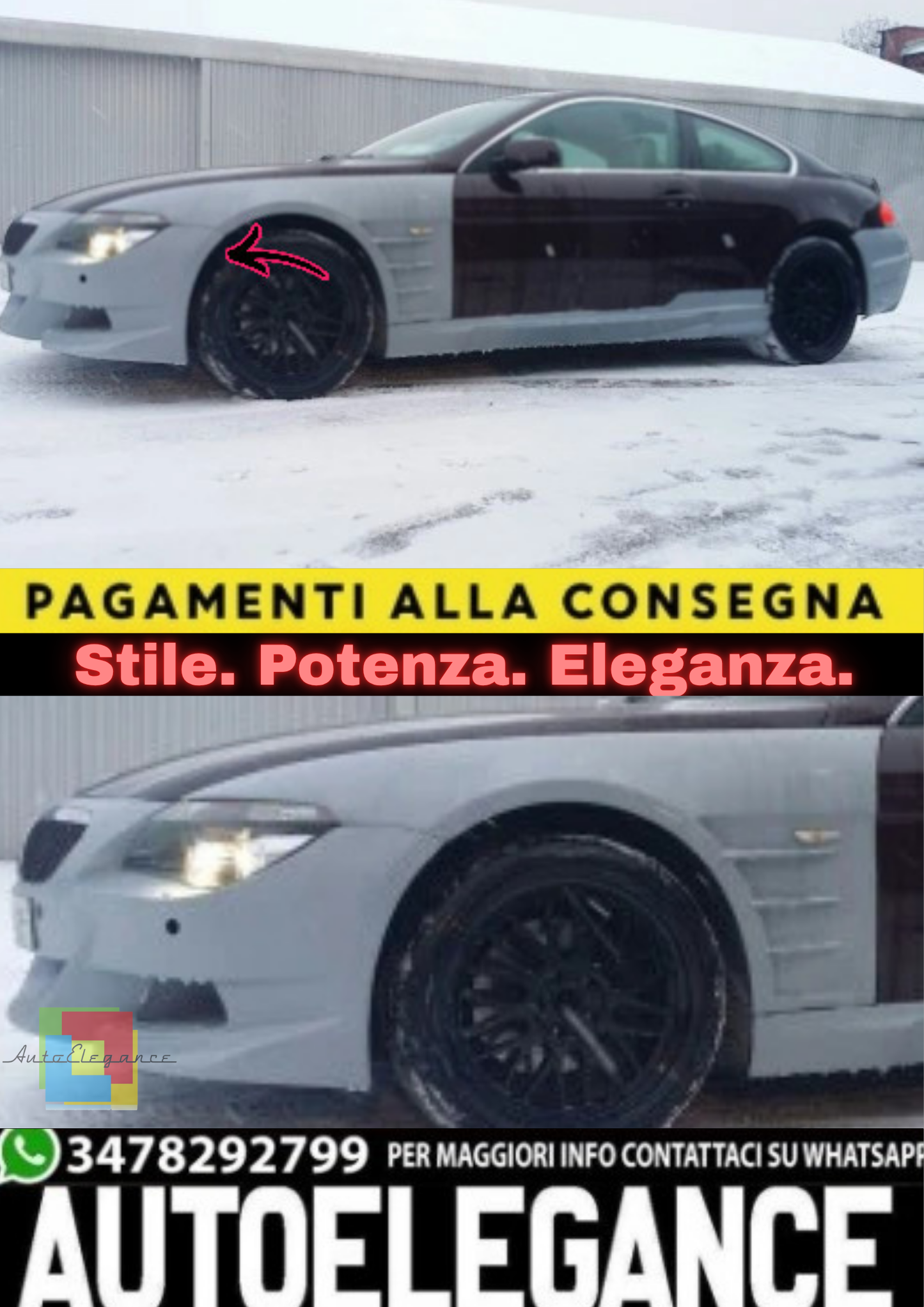 ✨PARAFANGHI ANTERIORI PER BMW SERIE 6 E63 / E64 (2003–2010)✨
