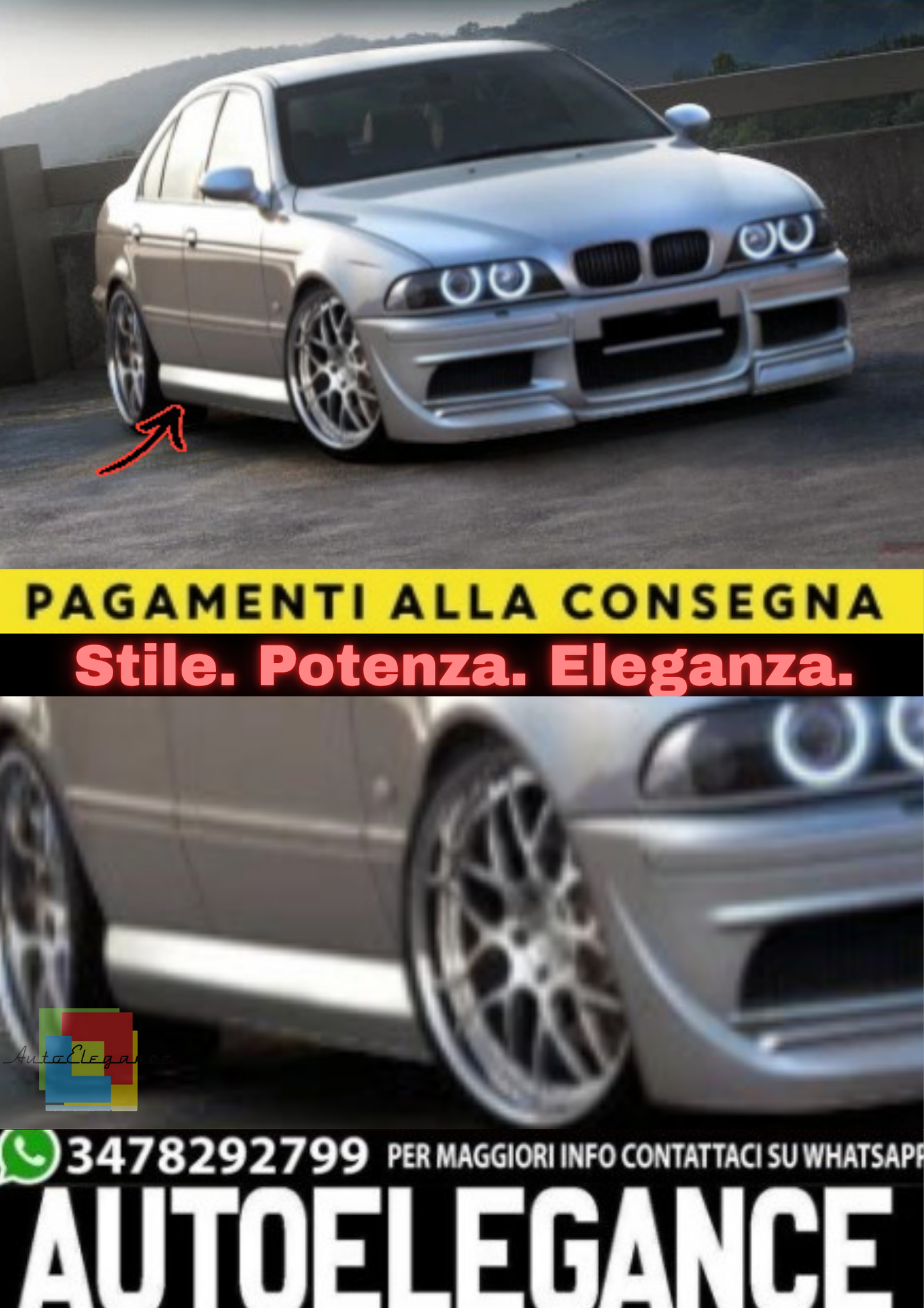 ✨MINIGONNE LATERALI BMW SERIE 5 E39 (1995–2003)✨