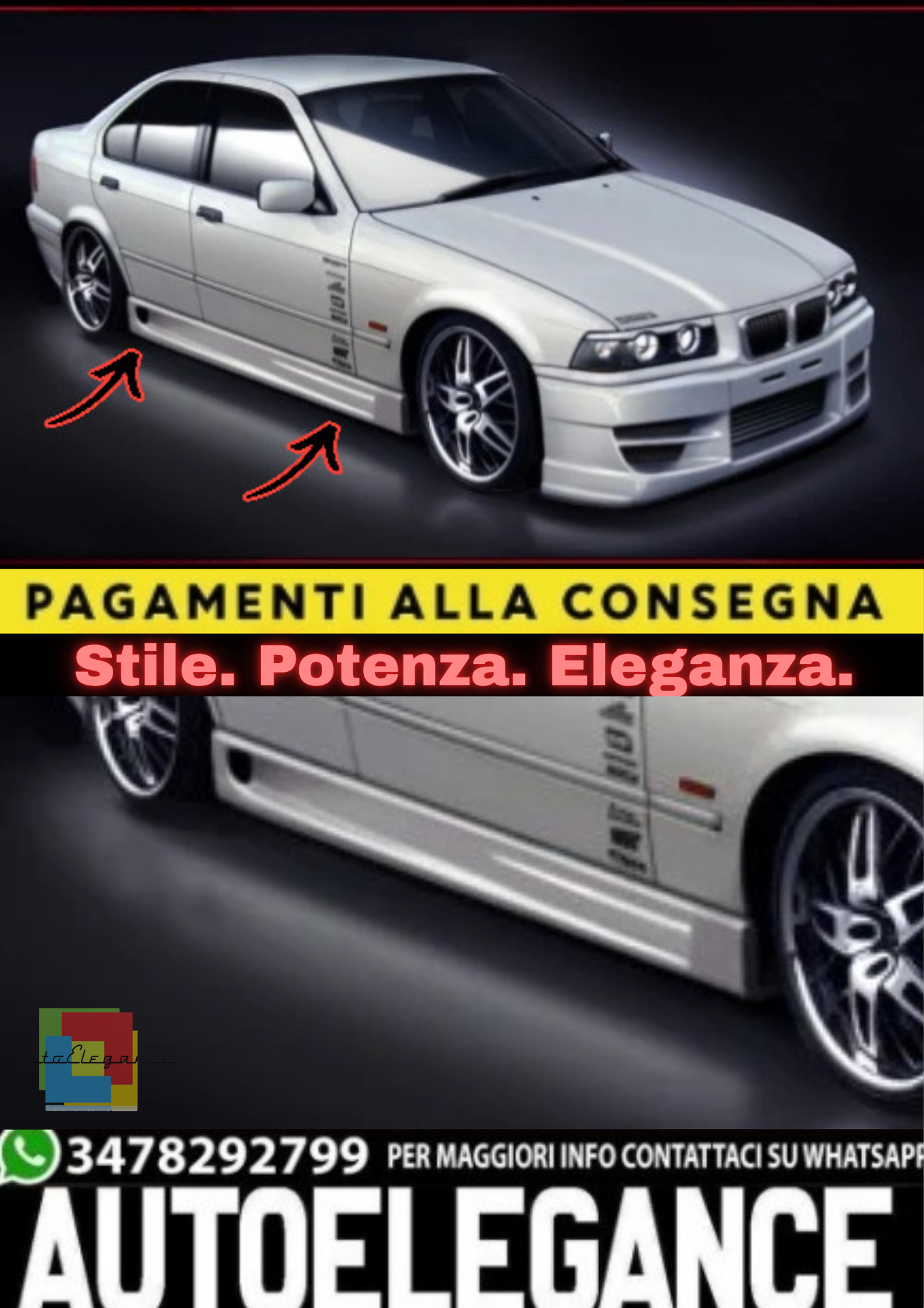 ✨MINIGONNE LATERALI BMW E36 (1990–2000)✨
