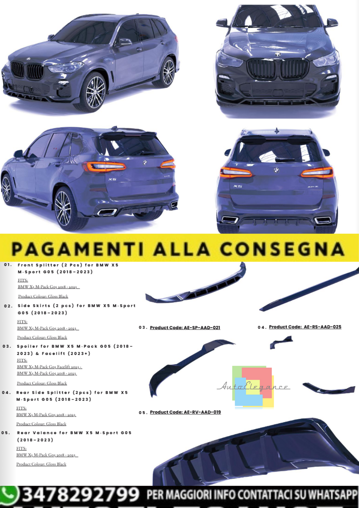 💫 Bodykit per BMW X5 G05 M-Sport (2018–2023)💫